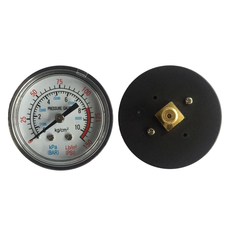 

0-150 psi 0-10bar Air Compressor Pneumatic Hydraulic Fluid Pressure Gauge Small Round Style 8x1 Screw Thread Durable