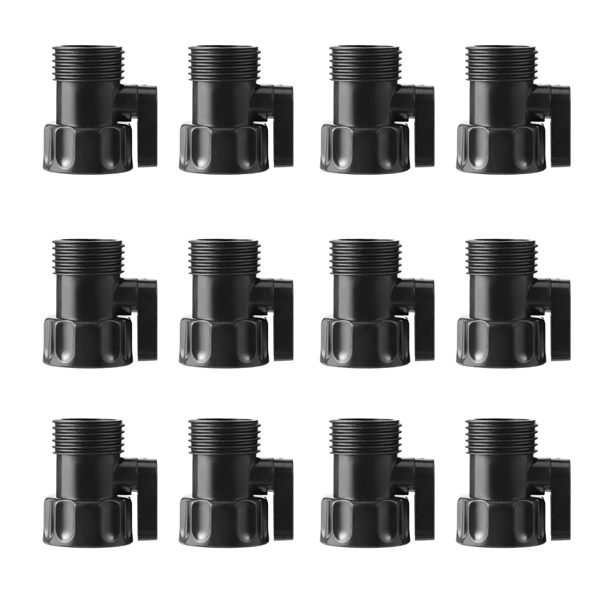 12 Pcs Hose Tube Telescopic Shut Brass Shutoff Valve Garden Connector Thread Coupling