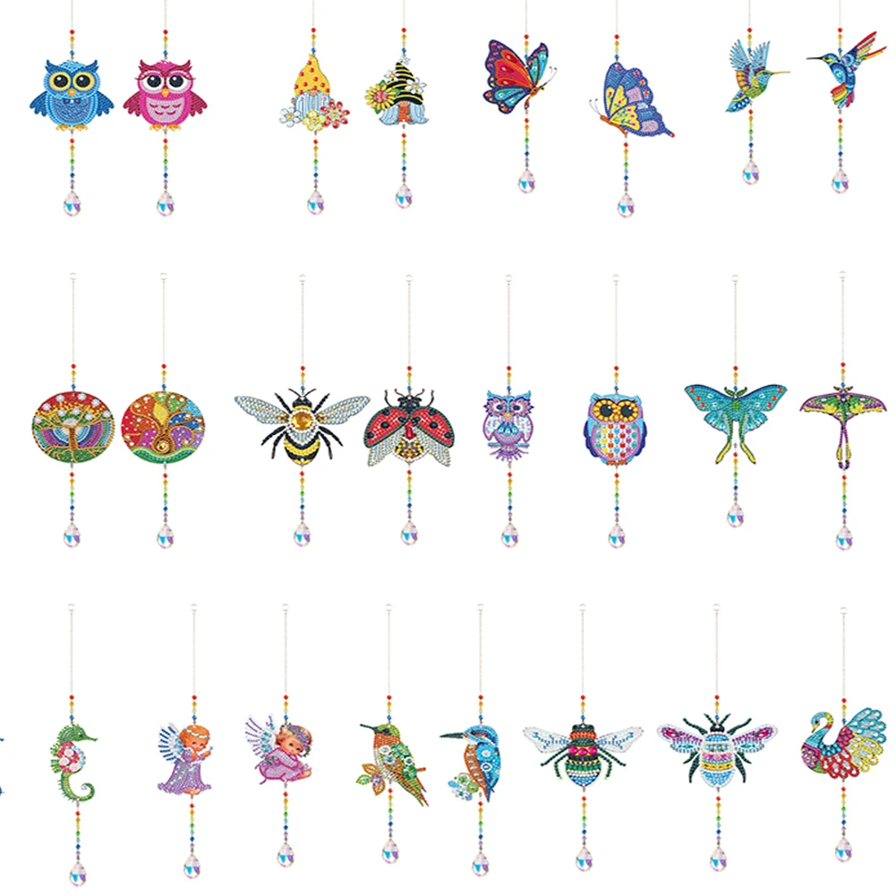 

Алмазная мозаика "сделай сам" 5D "в виде Ловца солнца, набор ювелирных изделий Стразы, колокольчики ветра, Хрустальная подвесная подвеска, укр...