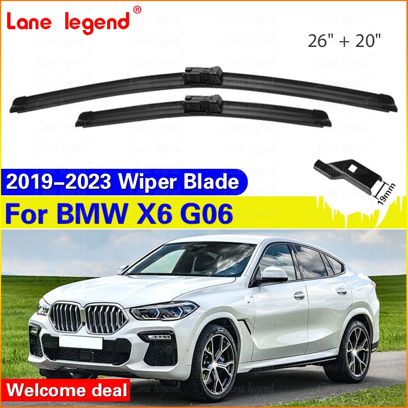 Фото Для BMW X6 G06 X6M F96 2019 2020 2021 2022 2023, щетки переднего стеклоочистителя, щетки для лобового стекла, аксессуары M50i M60i №1