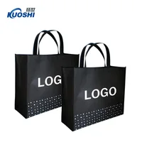 Wholesale Grocery Bag Custom Logo Metallic Rose Gold PP Woven Bag for Shopping Laminated TNT Metallic Silver Tote Bag