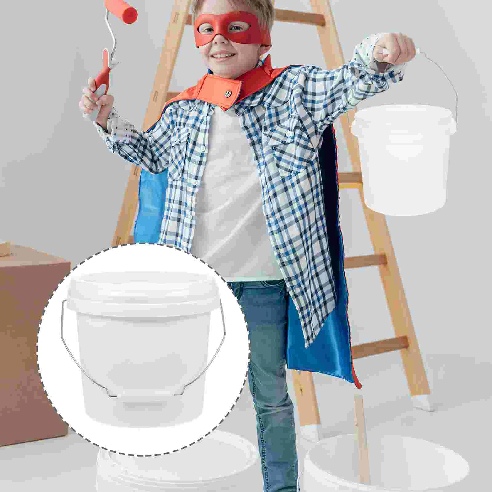 

Bucket Can Cans Brush Pailspainting Container Gallon Holder Lid Liner Storage Ink Empty Camping Mixer Bait Tub Water Artist