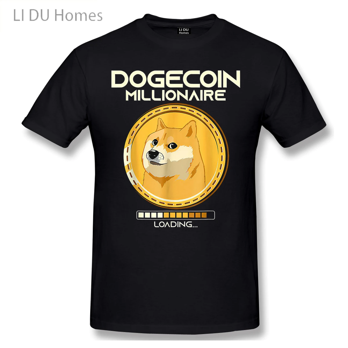 

LIDU Dogecoin Millionaire Loading Cool Doge Coin Crypto Currency T Shirts Women Man's T-shirt Summer Tshirts Graphics Tee Tops