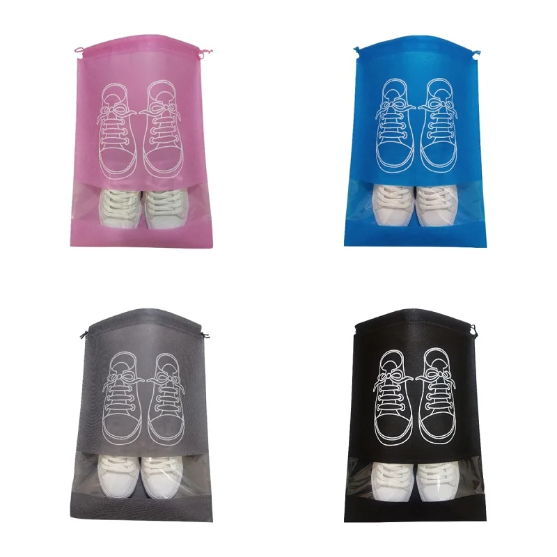 

5 шт. дорожная сумка для хранения обуви, портативная Нетканая Пылезащитная сумка для обуви, сумки-органайзеры для шкафа