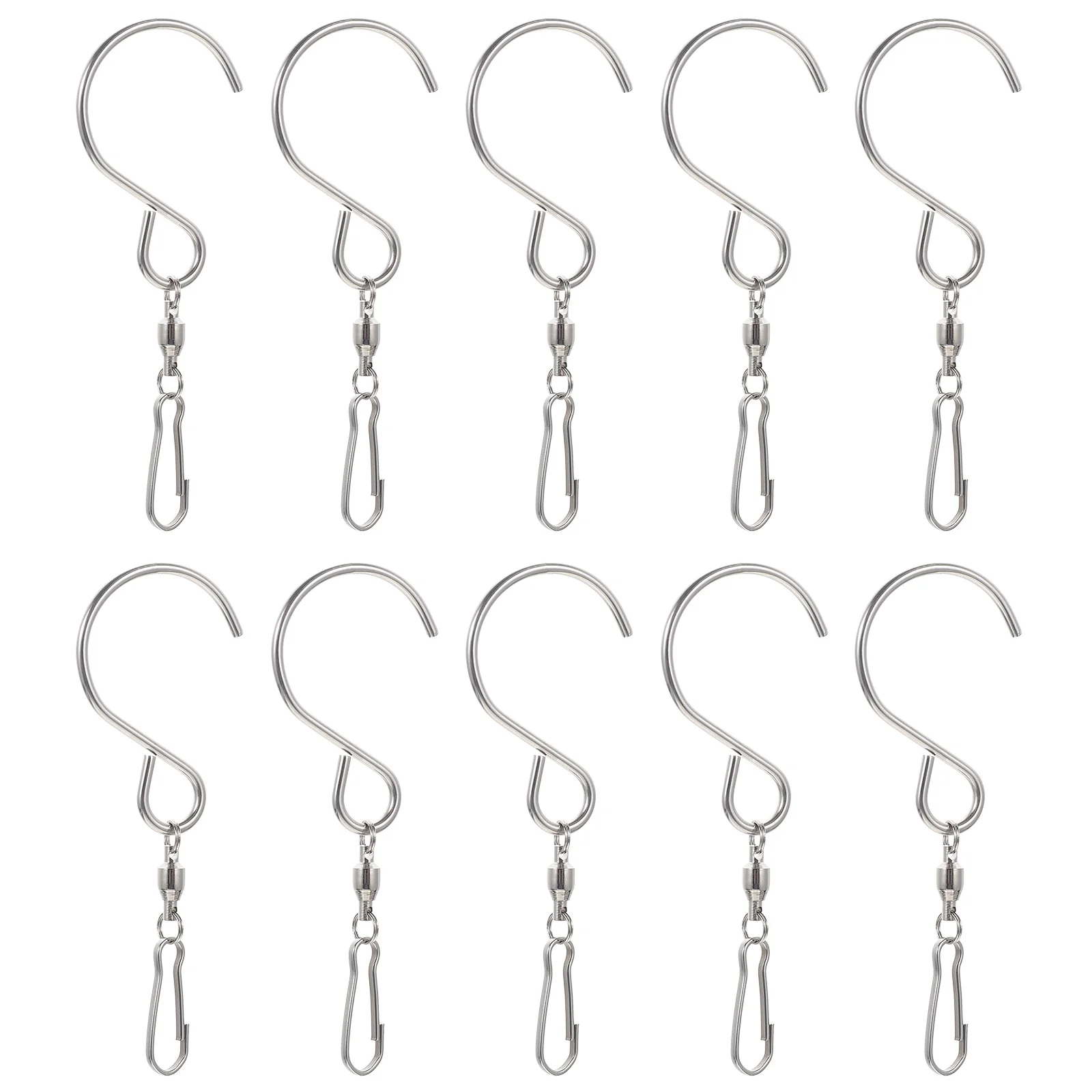 

10pcs Stainless Steel Rotation Hooks Bearing Hangers for Wind Chime Flower Basket