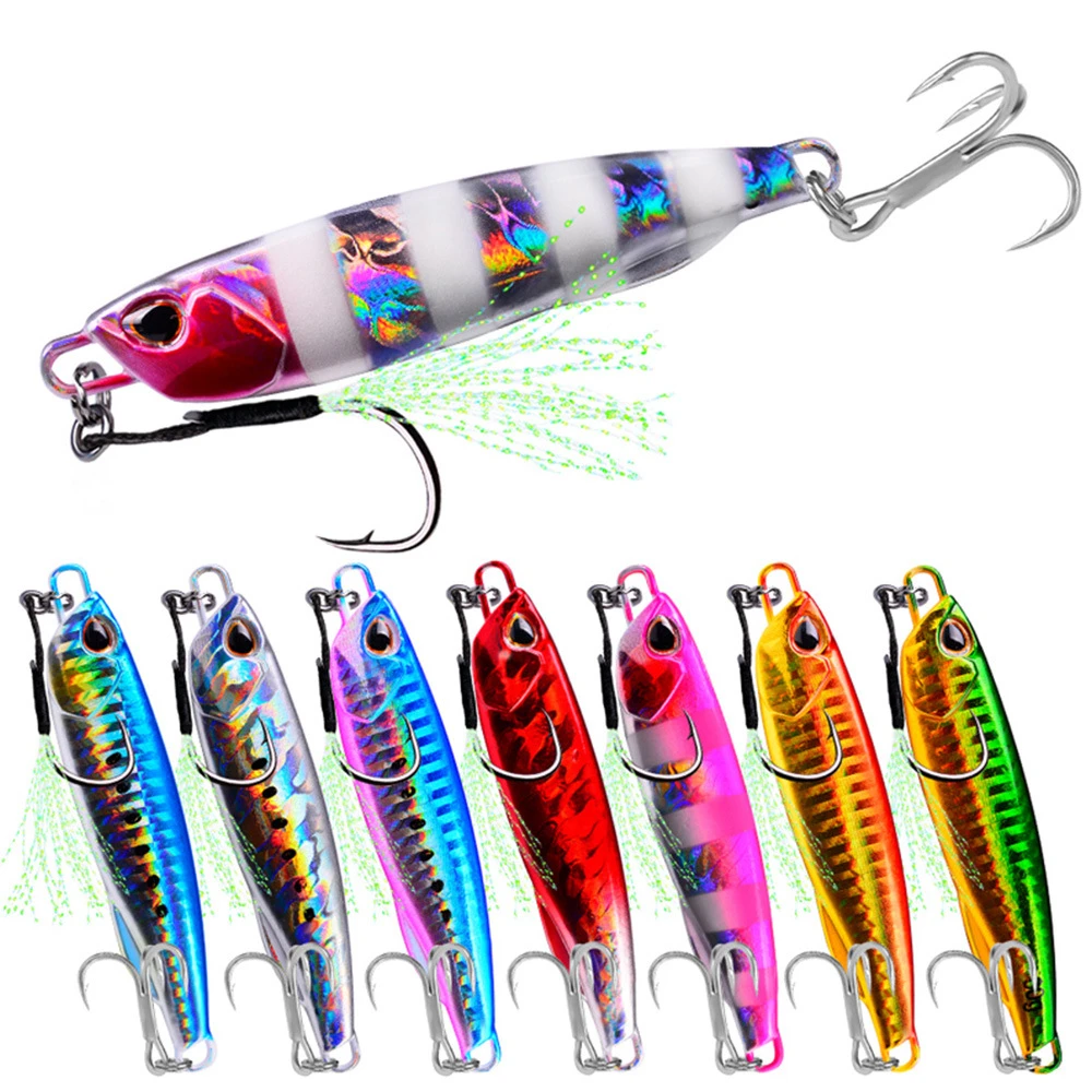 

1pcs Metal Jig Fishing Lure 10/15/20/30/40/50/60g Trolling Hard Bait Bass Fishing Bait Tackle Trout Jigging Lure Saltwater Lures