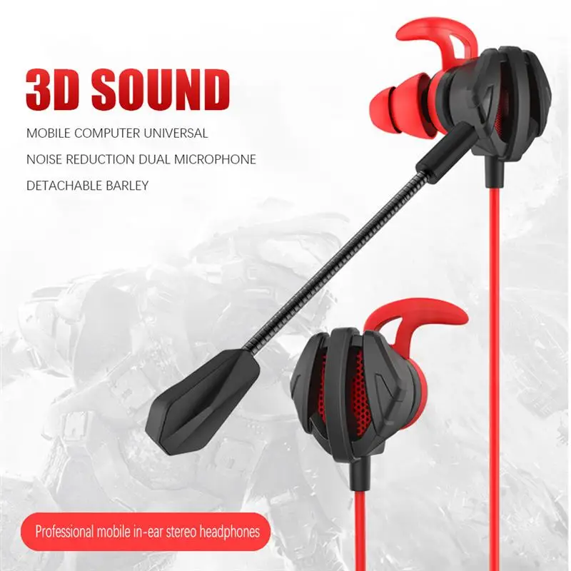 

Universal 3.5mm Wired Deep Bass Gaming Headset L-bend Microphone Game Earphone Computer Headphones For Mobile Phone
