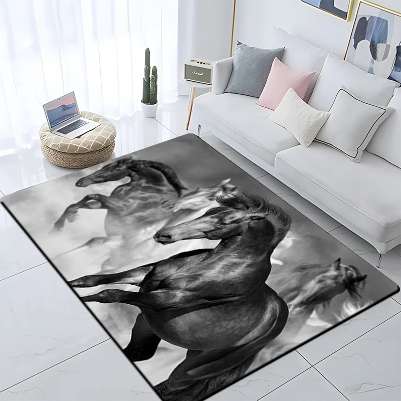 

Animal Steed Carpet for Living Room,Soft flannel rug for bedroom ,Anti-Slip BATHROOM mat, home decoration accessories