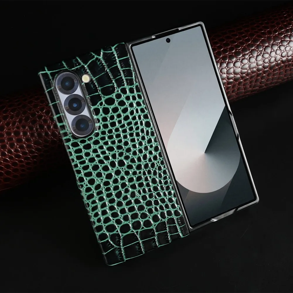 Роскошный чехол ручной работы из натуральной кожи для Samsung Galaxy Fold 6 fold5 3 мобильный