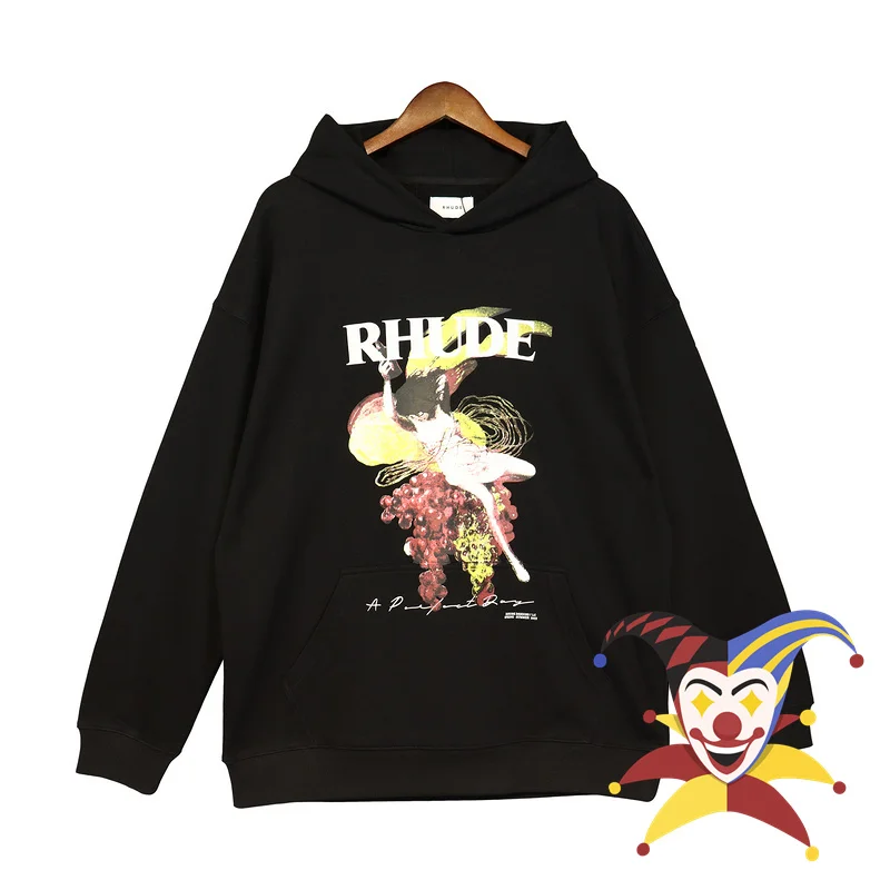 

Rhude Hoodie Men Women Blakc Rhude Pullovers Sweatshirts