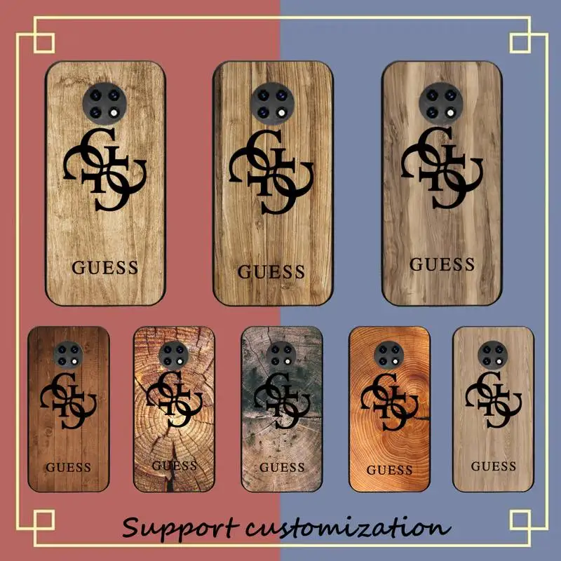 

Fashion Brand Guess Wood Floor Cartoon Pattern Phone Case For Xiaomi Redmi Note8A 7 5 Note8pro 8T 9Pro note 6pro Capa