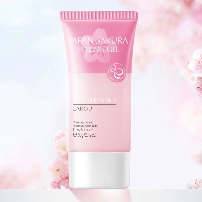 

Japan Sakura Peeling Exfoliating Scrub Blackhead Dead Skin Remove Whitening Face Body Cleanser Pores Cleansing Gel Exfoliator