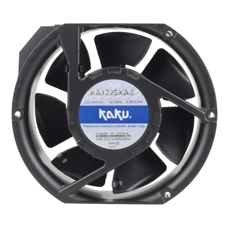 KA1725XA2 50/60 Гц 172x150x51 мм 172 Φ 0 28/A 2-контактный высокотемпературный Вентилятор