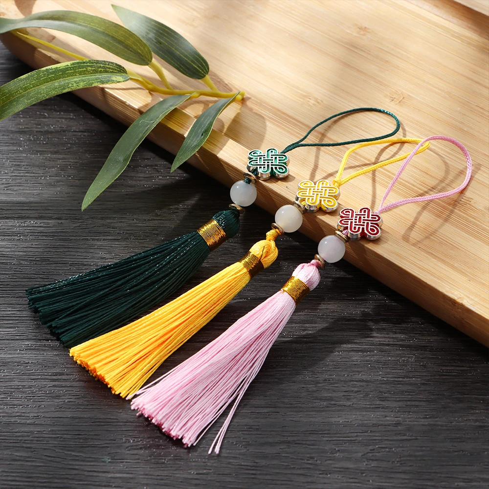 

1Pc New Year Decoration 14 cm Chinese Knot Tassel Tassel Phone Case Pendant Chinese Style Element Clothing Accessories