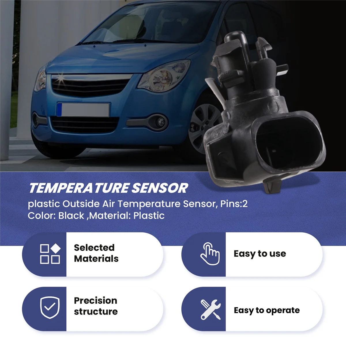 Наружный датчик температуры воздуха для Vauxhall Corsa Astra Vectra Zafira-9152245