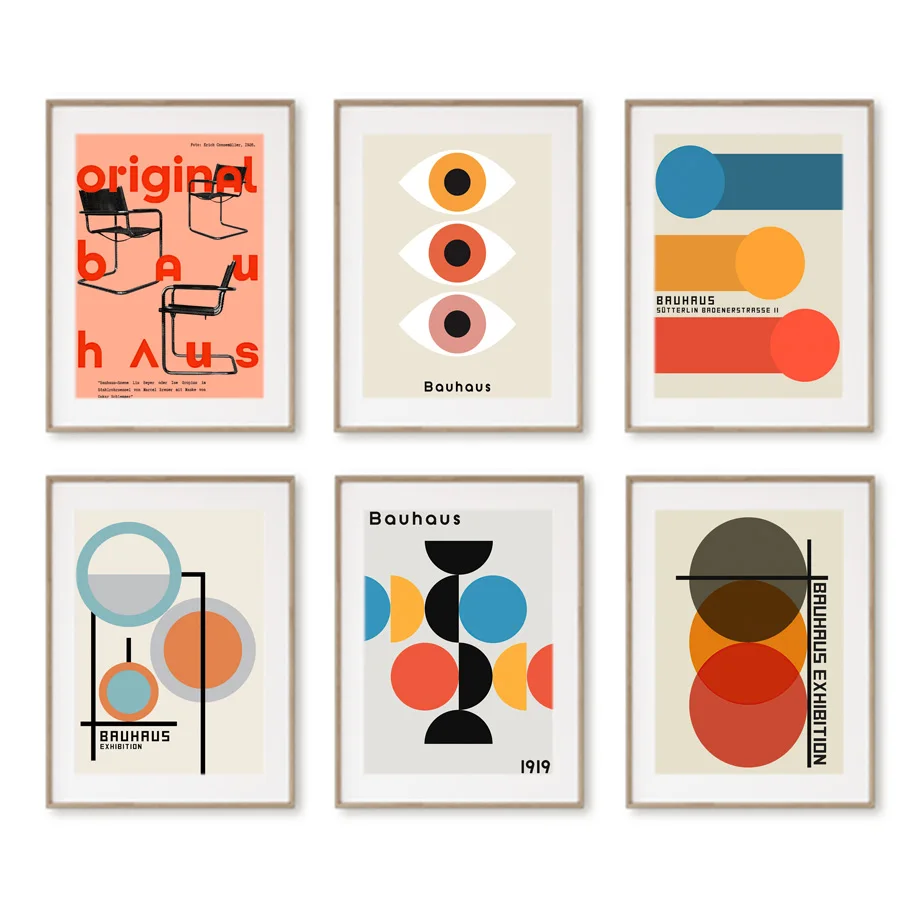 Скандинавский боухаус абстрактные Геометрические линии рисунок на стену