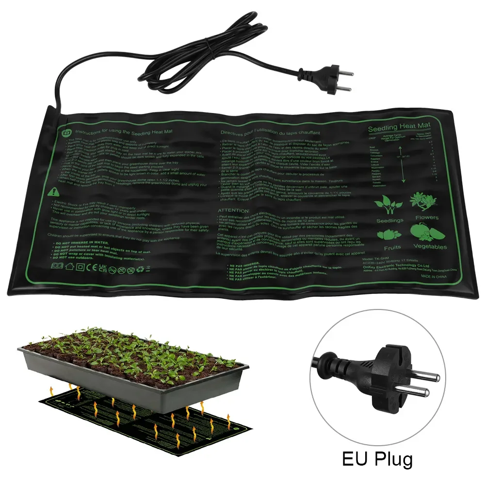 

Waterproof Greenhouse Seedling Heating Mat 220V EU Plug, Plant Seed Germination Propagation Clone Starter Pad - Stylish and Prac