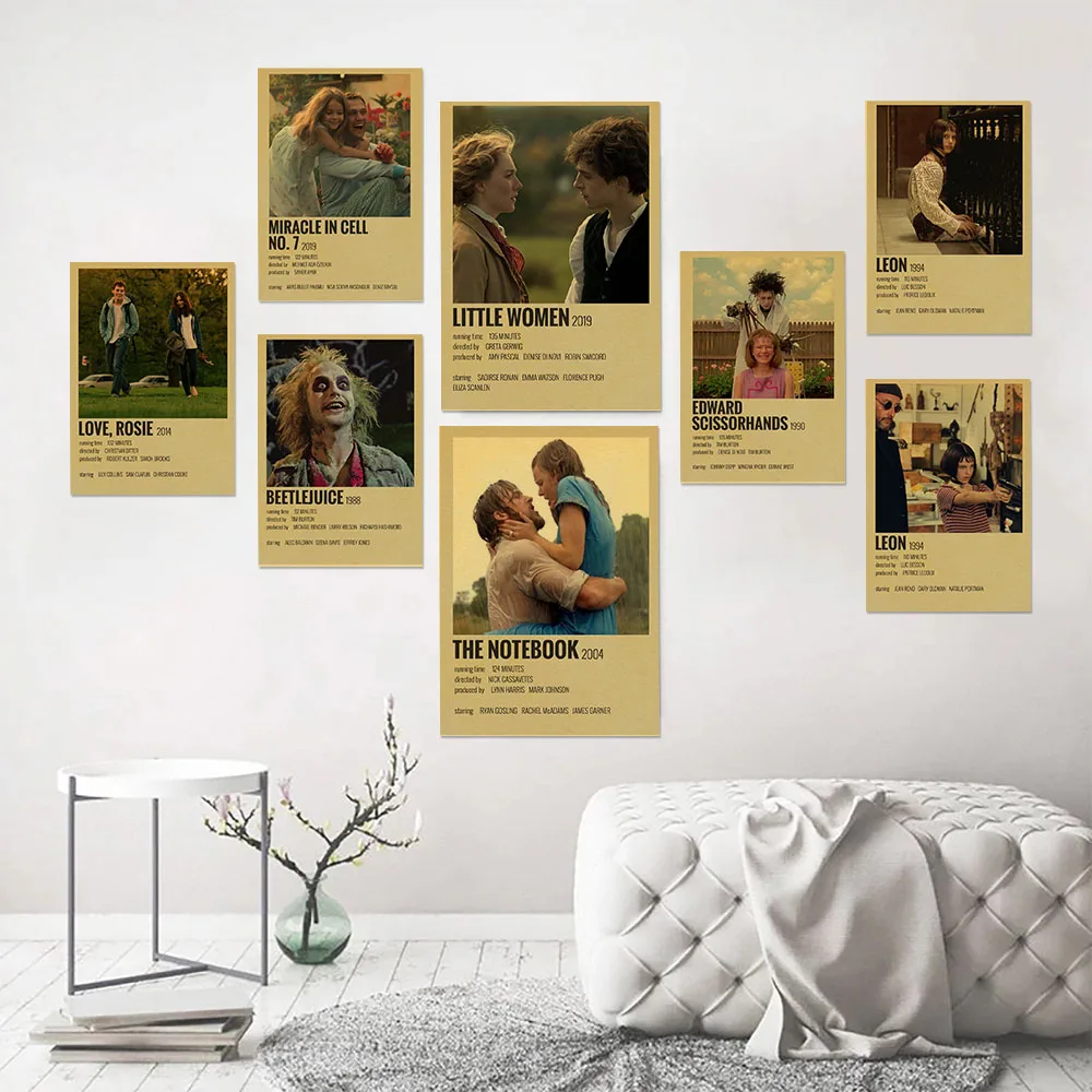 Популярный классический фильм винтажные постеры из крафт-бумаги блокнот
