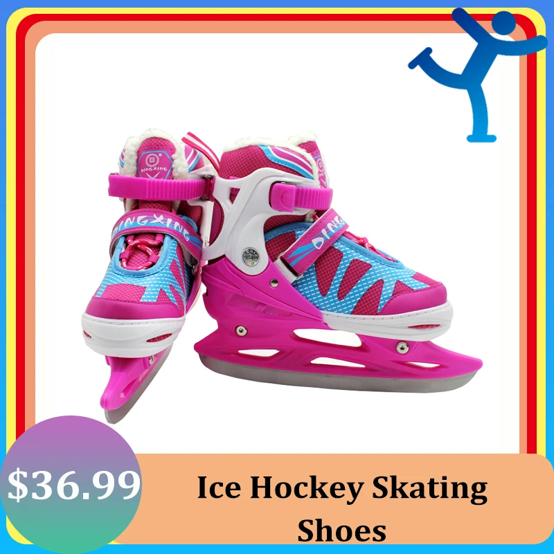 Ice Hockey Skating Shoes Adult Child Ice Skates For Beginner Ball Knife Ice Hockey Knife Shoes Real Ice Patines Kids Teenagers