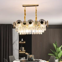 new postmodern pendant lamps light luxury crystal living room fixture nordic simple restaurant bedroom hanging lamps lustre