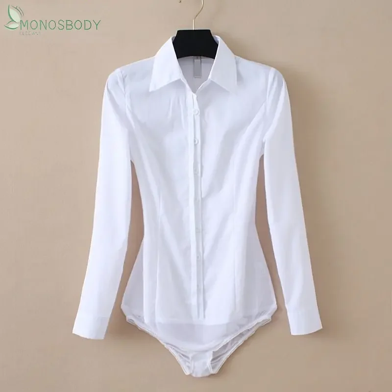 Модные белые рубашки для женщин деловая рабочая одежда боди женские комбинезоны