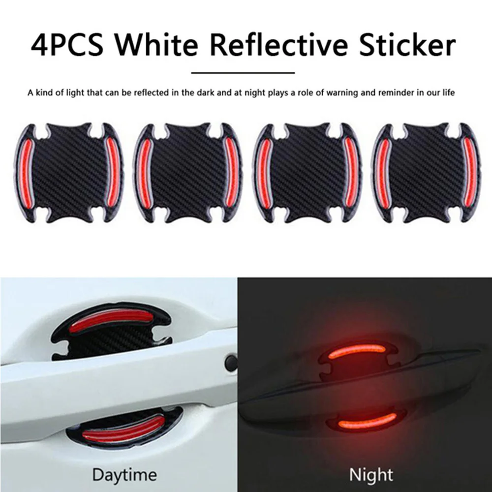 

4 шт. Защитные пленки под ручки дверей автомобиля, универсальные пленки от царапин, карбоновые пленки под дверные ручки авто