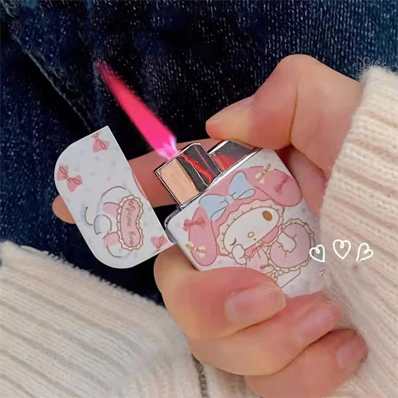 

Kittys Маленький Дьявол кавайная надувная Зажигалка мультфильм аниме ветрозащитный сплав оболочки зажигалки взрослые для курения Искусство (...