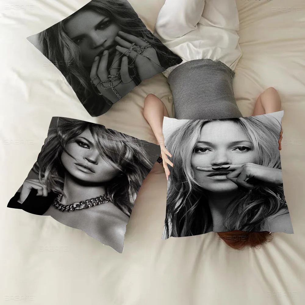 Sexy Supermodel Kate Moss 45*45cm Cushion Cover Pillow Decor Pillowcase Home For Couch