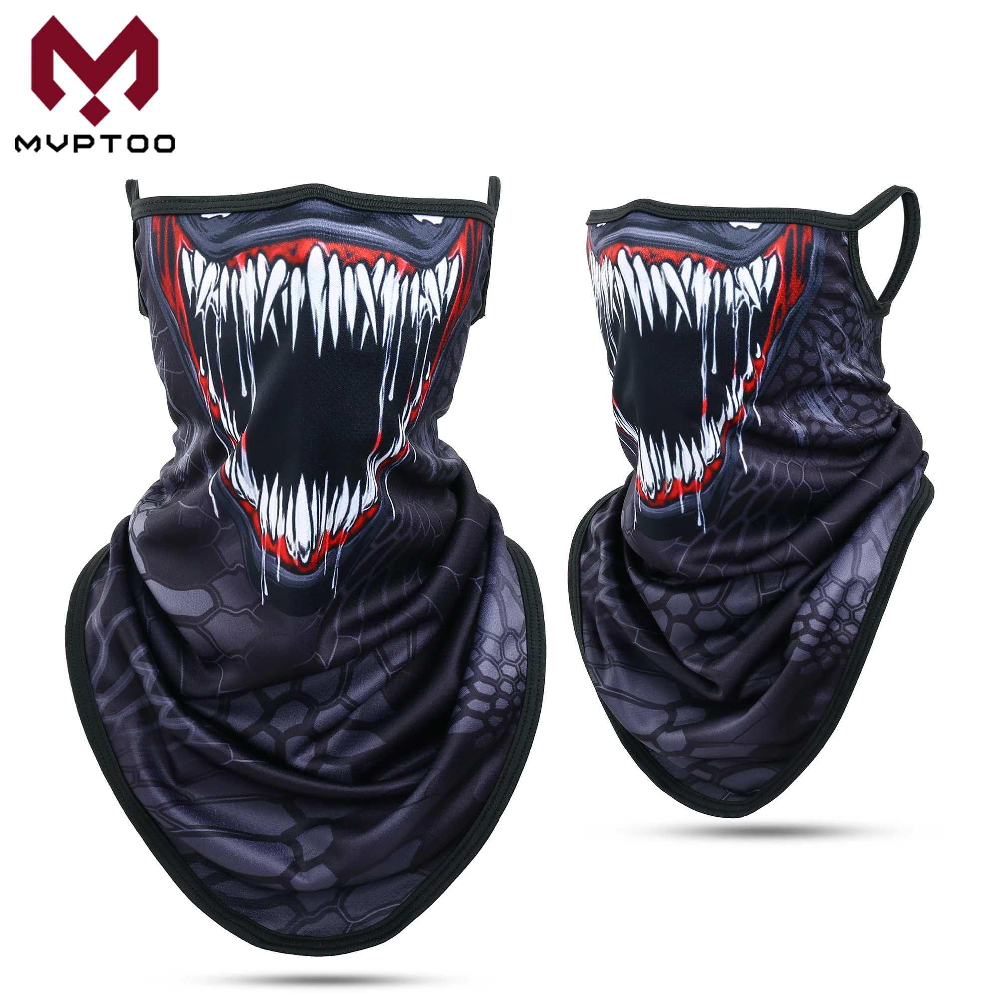 

Skull Ghost Venom Neck Tube Scarf Balaclava Motorcycle Motorbike Face Cover With Earloop Breathable Face Mask Windproof Bandana