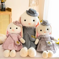 new kawaii short plush rag doll princess dress hat ears cute cartoon cocoa rabbit girlfriend birthday gift pp cotton plush toys