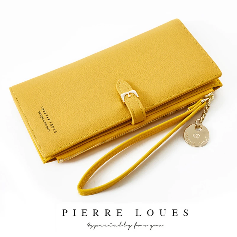 

Розовый, желтый, черный длинный женский кошелек, кошелек, Женский известный роскошный брендовый дизайнерский кошелек для мелочи, кошелек с ...