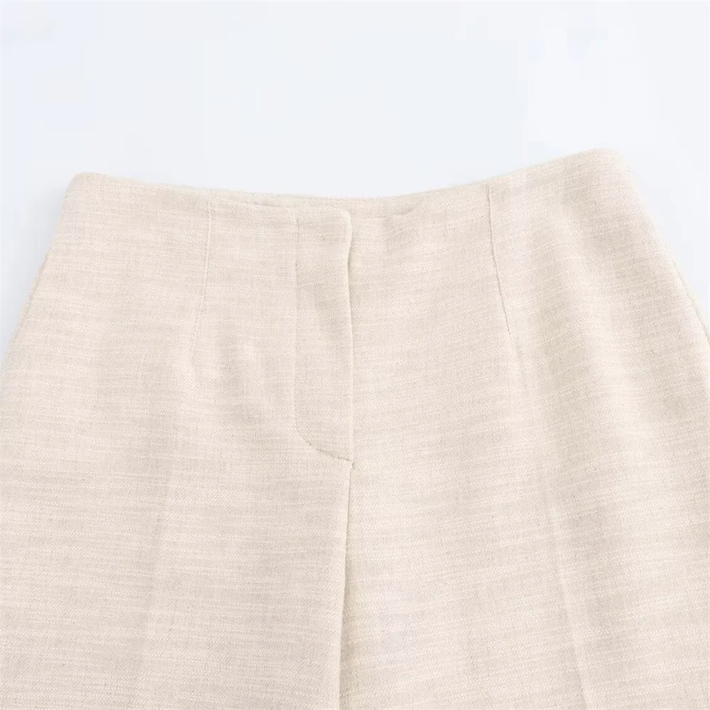 Женский Комплект Брюк Taop &amp Za Повседневный Элегантный Топ Без Рукавов С Боковыми