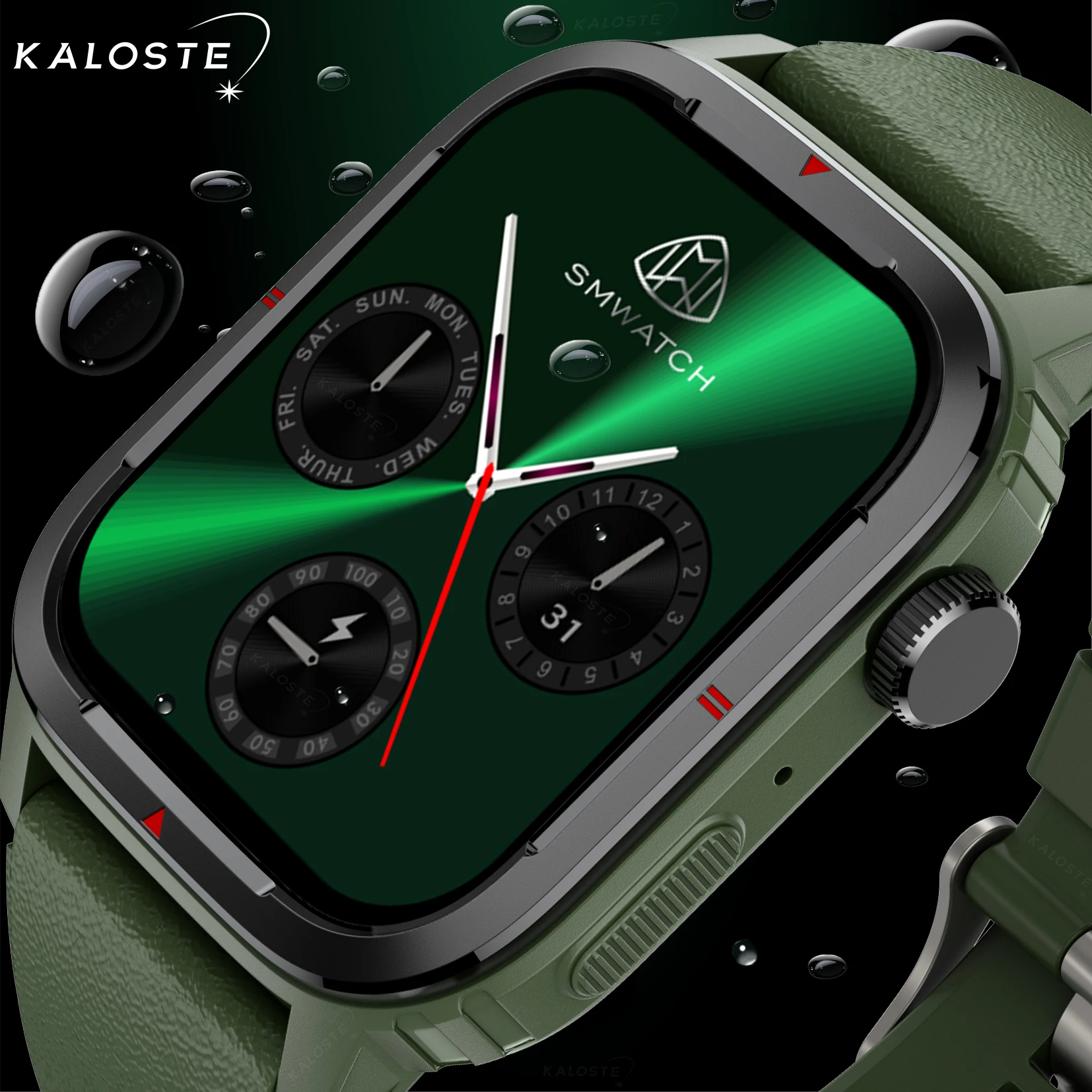 

KALOSTE Smart Watch Woman Bluetooth Call Heart Rate Blood Oxygen Monitor Body Temperature Sports Fitness Tracker Smartwatch Men