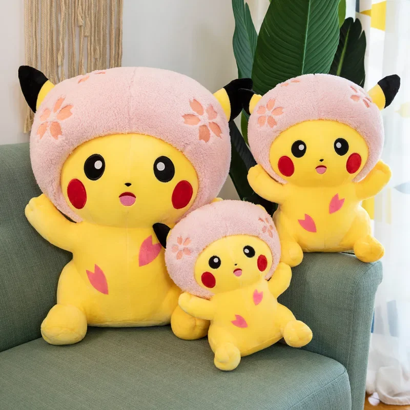 Большая плюшевая игрушка покемон Пикачу Аниме Кукла милая Подушка орнамент