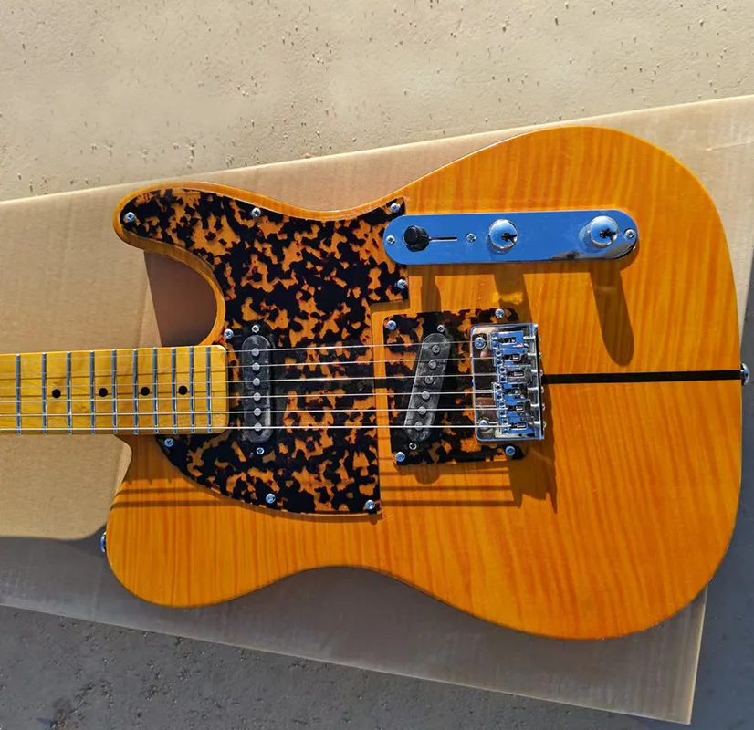 В наличии Prince HS Anderson &amp Hohner Madcat Mad Cat Tele Amber Yellow Flame Maple Top Электрогитара с