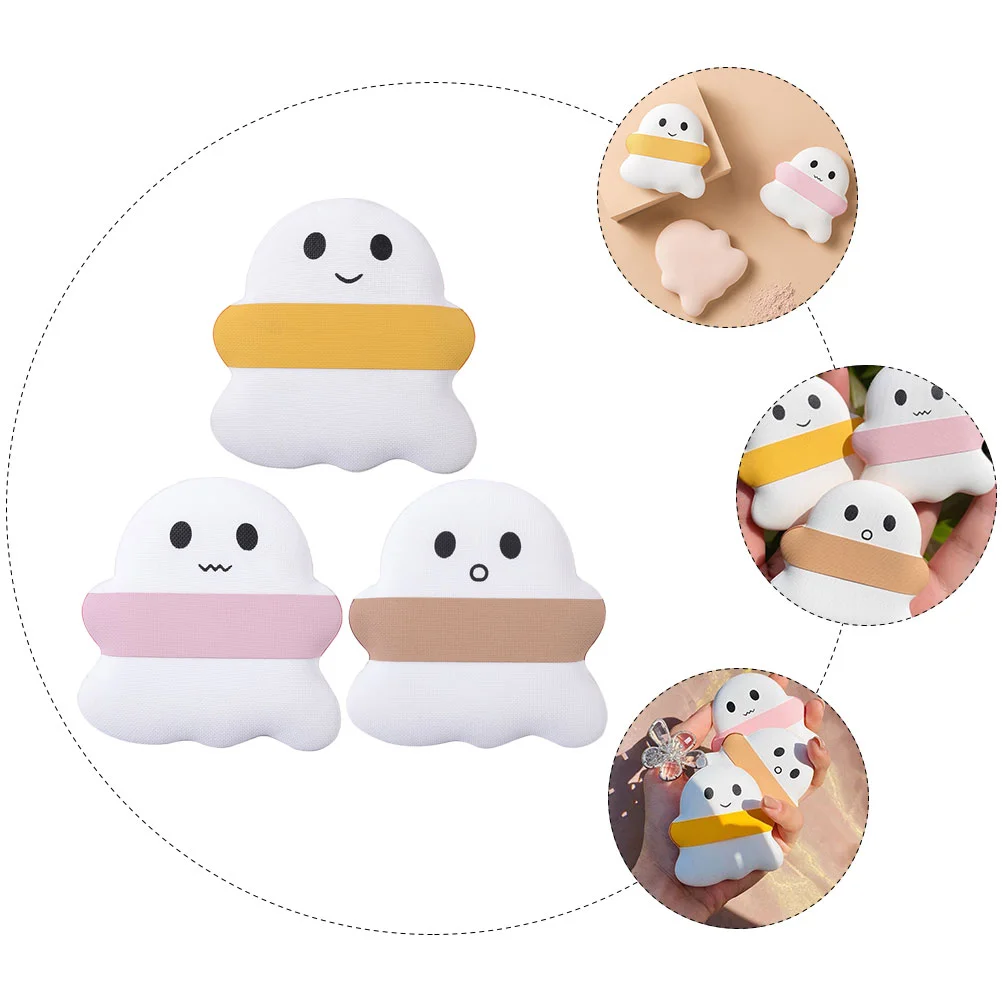 3 шт. призрачная пуховка маленькая губка для блендера макияжа мини-пудра