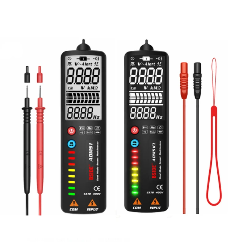 

BSIDE Voltage Detector Tester 2.4"LCD Non contact Live wire Indicator Electric Pen Voltmeter Multimeter NCV Continuity Hz Test