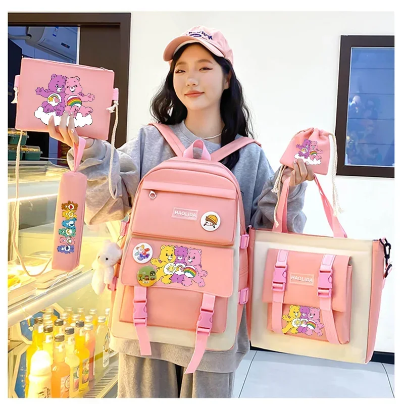 Care Bears новый холщовый рюкзак женская корейская версия большой вместительный