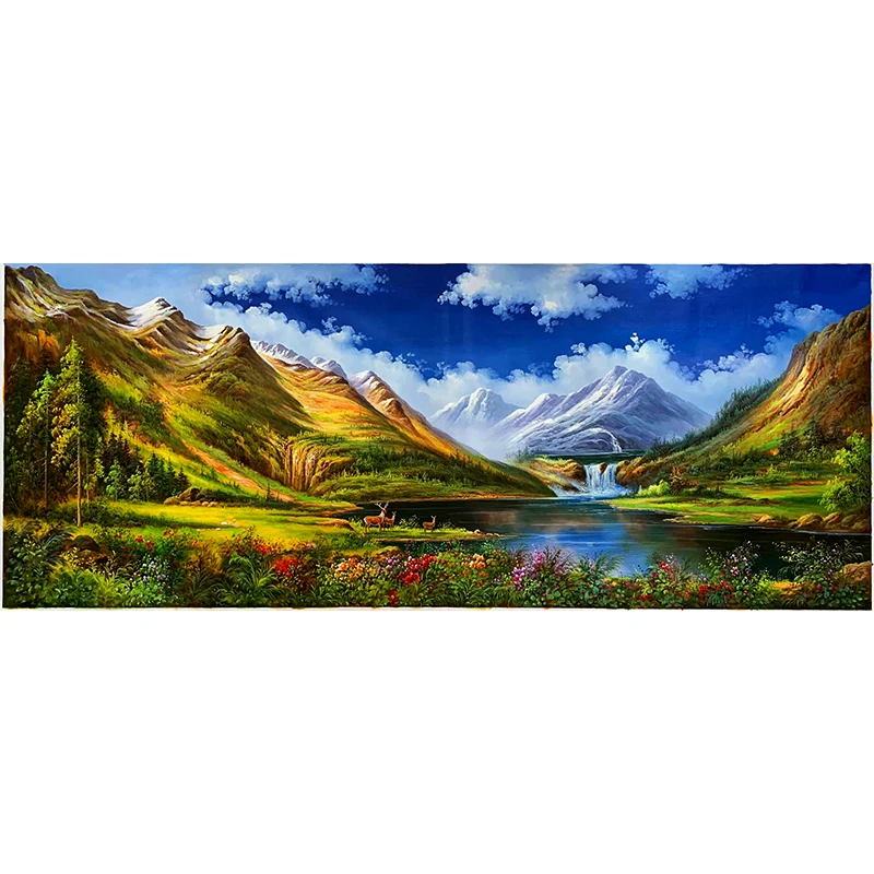 

OuzerQing 100% ручная роспись ранняя Картина на холсте искусство подарок домашний Декор Гостиная Настенная картина без рамки