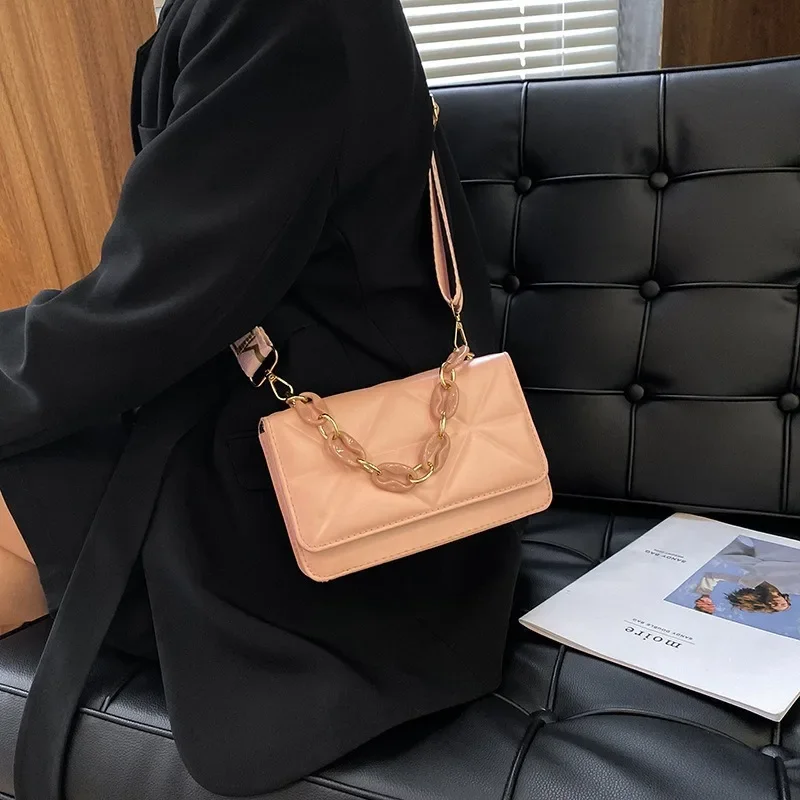 Модная Женская Маленькая Квадратная Сумка На Плечо Из Искусственной Кожи С