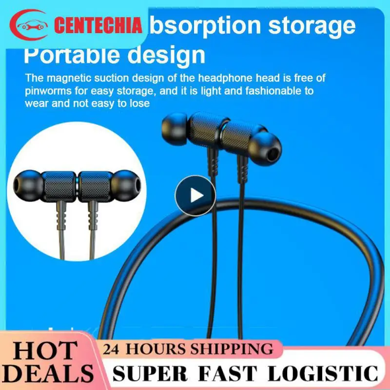 

Waterproof Headset Neckband Headphones Magnetic Wireless Headphones Sports Noise Reduction Earbuds 5.2