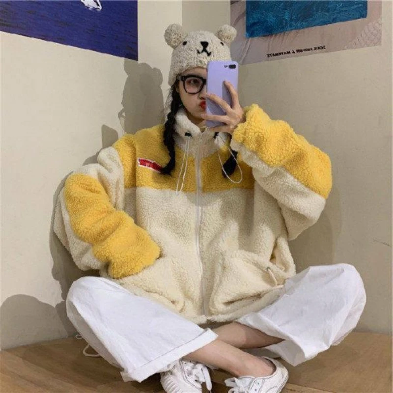 Женское повседневное пальто из имитации овечьей шерсти