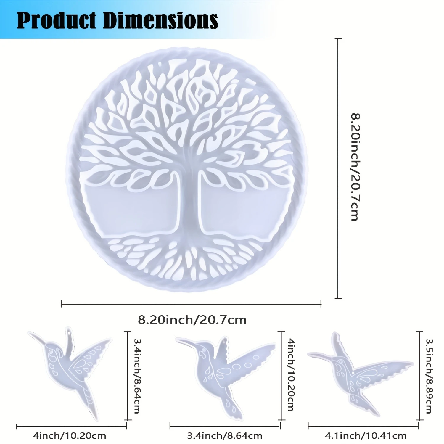 4 шт. силиконовые формы Древо жизни — создайте потрясающие настенные искусства