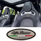 Автомобильные подголовники, значок на сиденье, наклейка для Alfa Romeo 4C Spider 147 156 159 GTA GIULIA GTA MITO Sportiva Stelvio Q4, автомобильные аксессуары