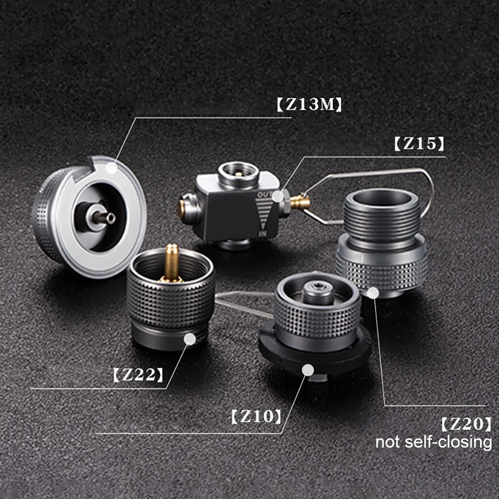 

5 Pieces Portable Camping Stove Adapter Backpacking Wild Cooking Aluminum Alloy Burner Converter Outdoor Equipment Furnace