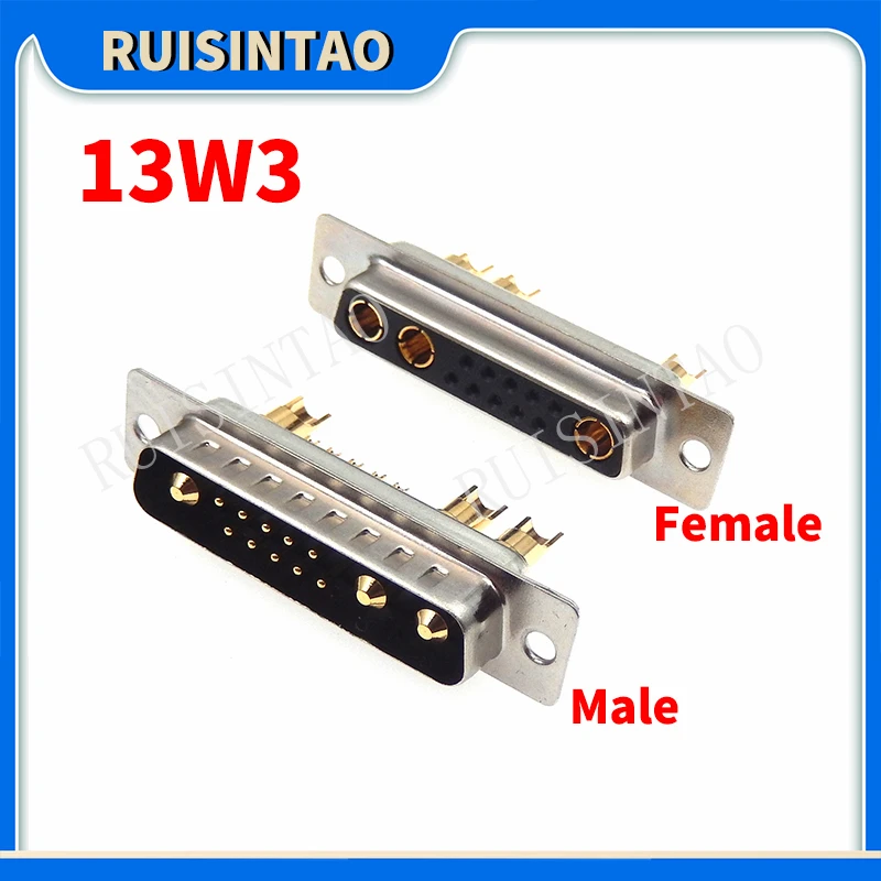 1 шт. D-SUB 2V2 2W2 3V3W3 7W2 8W8 9W4 13W3 13W6 17W25 21W4 25W3 24W7 36W4 30A 40A позолоченный мужской и женский сильноточный разъем (art.: 3920d29cbbf46) - 3920d29cbbf46