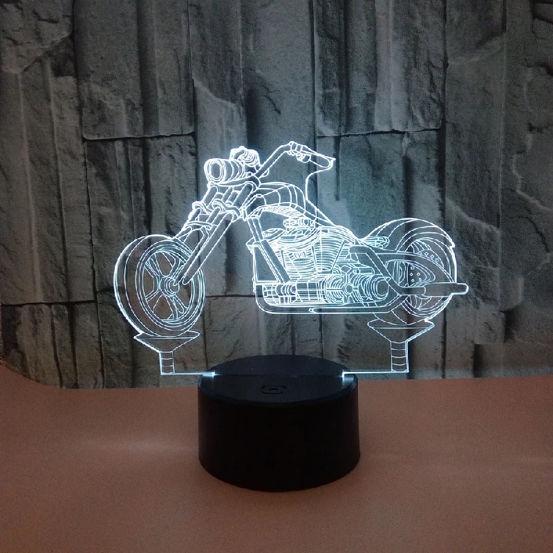

Cool Motorcycle Led Night Light for Kids Bedroom Decor Unique Birthday Gift for Children Study Room Desk 3d Lamp Motocycle