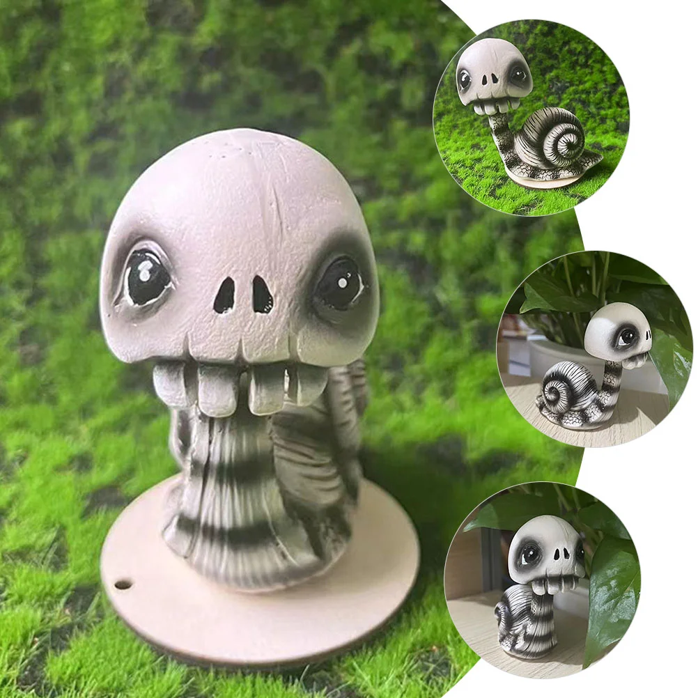 Украшение на Хэллоуин пупс череп улитка домашний офис изделия из смолы