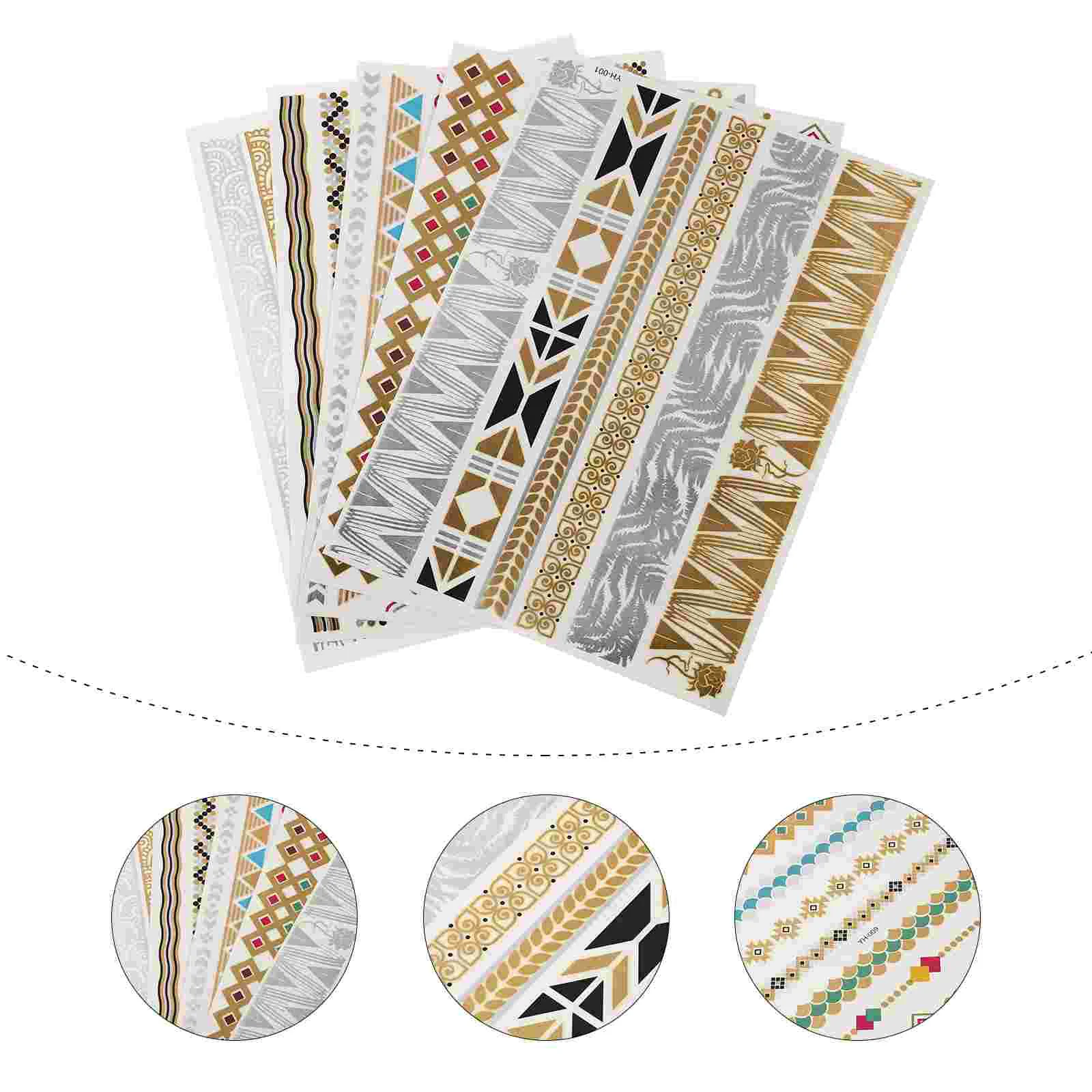 

Stickers Body Sticker Decals Gilding Girl Waterproof Temporary Fake Gold Glitter Custom Metallic