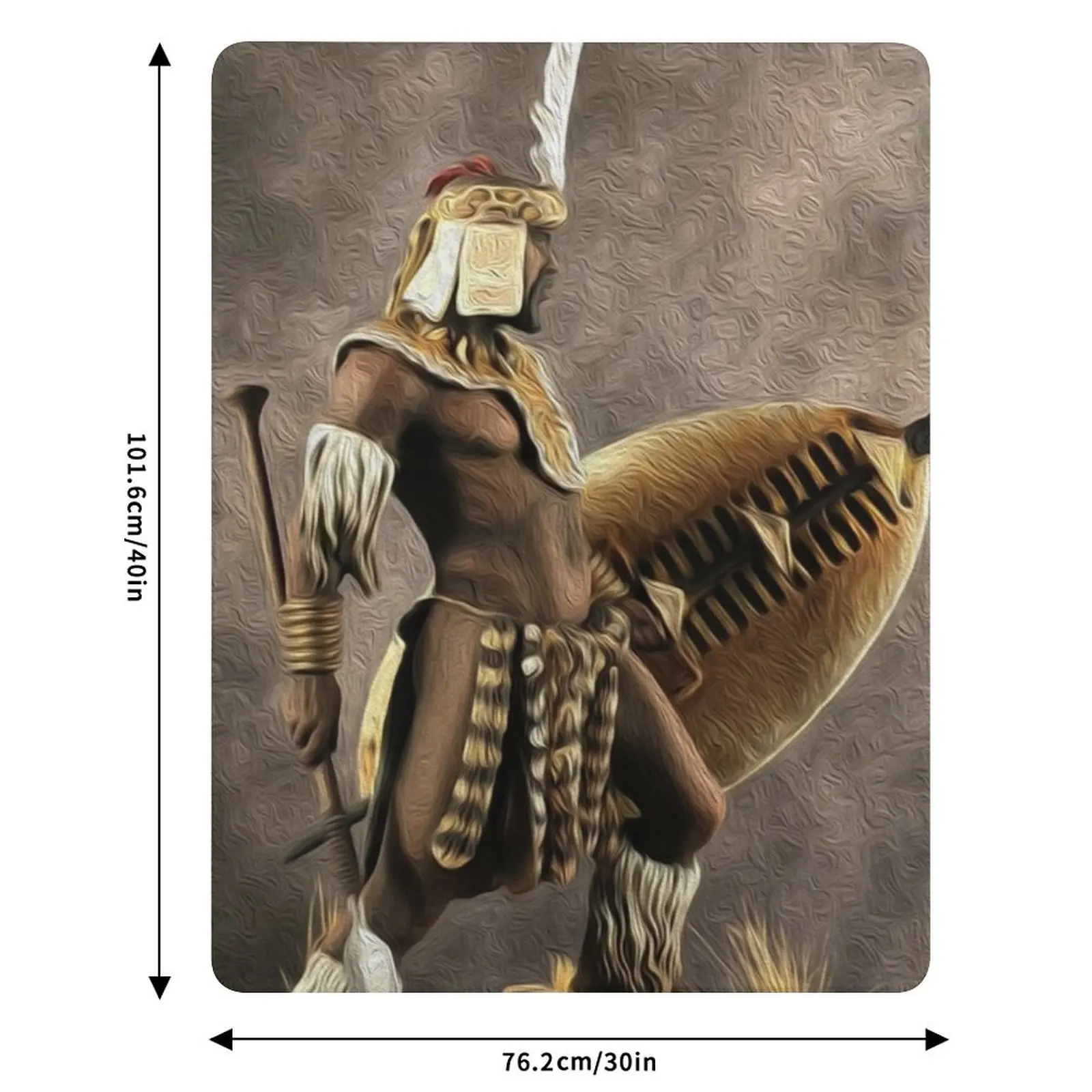 Плед ZULU KING SHAKA ZULU, стильный теплый плед для гостиной и спальни (art.: 3920dc342f30e) - 3920dc342f30e